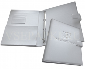 Фото: папки для документов с кольцами и логотипом папки для документов с логотипом
